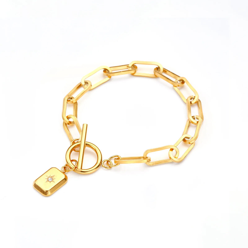 Three-Color Stainless Steel Bracelet for Women