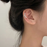 Geometric Clip on Cuff Earrings Silver No Piercing Jewelry