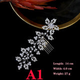 Bridal Wedding Hair Accessories Crystal Zirconia Hair Combs Bride Headpiece