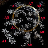 Bridal Wedding Hair Accessories Crystal Zirconia Hair Combs Bride Headpiece
