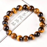 Tiger Eye Bracelet Natural Stone Jewelry Elastic Bracelet