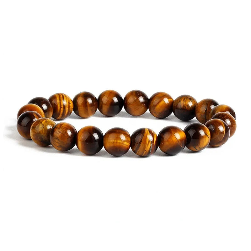 Tiger Eye Bracelet Natural Stone Jewelry Elastic Bracelet