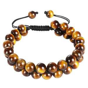 Tiger Eye Bracelet Natural Stone Jewelry Elastic Bracelet