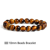 Tiger Eye Bracelet Natural Stone Jewelry Elastic Bracelet