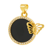 Tiger Eye Shell Butterfly Pendant for Necklace Making
