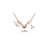 Tiny Heart Angel Necklace Name Choker For Women Pendant Jewelry