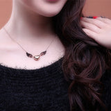 Tiny Heart Angel Necklace Name Choker For Women Pendant Jewelry