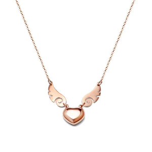 Tiny Heart Angel Necklace Name Choker For Women Pendant Jewelry