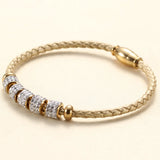 Titanium Steel Leather Female Bracelet