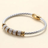Titanium Steel Leather Female Bracelet