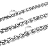 Titanium Steel Necklace Chain Men Women Keel Jewelry