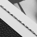 Titanium Steel Twist Square Chain Necklace Sweater Chain