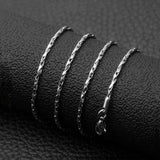 Titanium Steel Twist Square Chain Necklace Sweater Chain