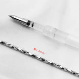 Titanium Steel Twist Square Chain Necklace Sweater Chain