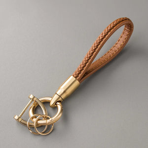 Metal Rotating Bullet Keychain Leather Car Key Chain Auto Keyring Pendant