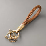 Metal Rotating Bullet Keychain Leather Car Key Chain Auto Keyring Pendant