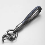 Metal Rotating Bullet Keychain Leather Car Key Chain Auto Keyring Pendant