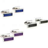 Top 3 Colors Enamel Cufflink Cuff Link Set