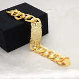 Rhinestones Exaggerate Punk Charm Bracelets Bangles Women