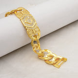 Rhinestones Exaggerate Punk Charm Bracelets Bangles Women