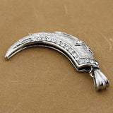 Men's Biker Claw Cross Pendant Stainless Steel CZ Stone Pendant