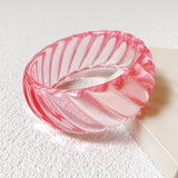 Colorful Acrylic Bangles Geometric Wide Bangle Bracelets