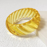 Colorful Acrylic Bangles Geometric Wide Bangle Bracelets