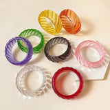 Colorful Acrylic Bangles Geometric Wide Bangle Bracelets