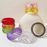 Colorful Acrylic Bangles Geometric Wide Bangle Bracelets