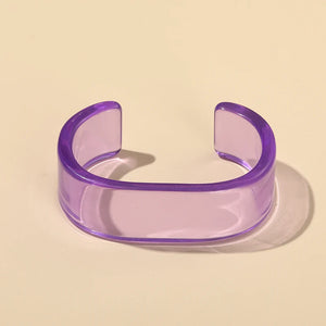 Transparent Open Bangle for Women Indian Jewellery Resin Acrylic Party Charms