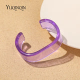 Transparent Open Bangle for Women Indian Jewellery Resin Acrylic Party Charms