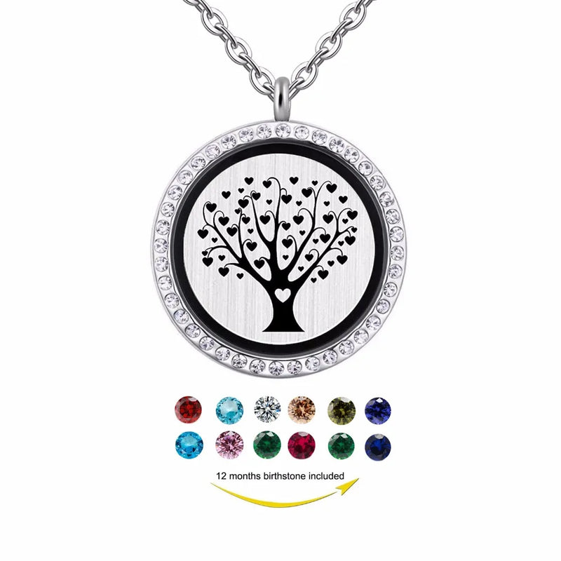 Tree of Life Magnetic Necklace with Birthstones
