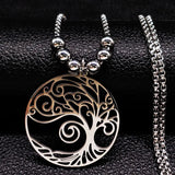 Tree of Life Stainless Steel Necklace for Women