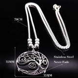 Tree of Life Stainless Steel Necklace for Women