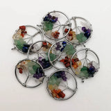30mm Tree of Life Chakra Reiki Pendant 12pc