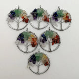 30mm Tree of Life Chakra Reiki Pendant 12pc