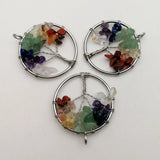 30mm Tree of Life Chakra Reiki Pendant 12pc
