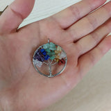 30mm Tree of Life Chakra Reiki Pendant 12pc