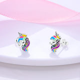 925 Silver Women Hoop Earrings Animal Dragon Elephant Feathers Pendientes