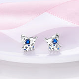 925 Silver Women Hoop Earrings Animal Dragon Elephant Feathers Pendientes