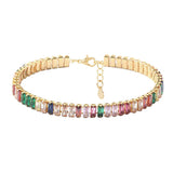 Color Rhinestone Choker Neck Chain Wedding Party Jewelry