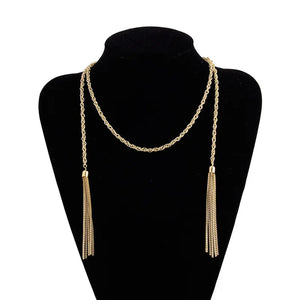 Alloy Women Necklace Graceful Retro Style Sweater Chain Vintage Kolye