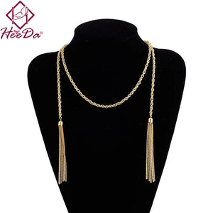 Alloy Women Necklace Graceful Retro Style Sweater Chain Vintage Kolye