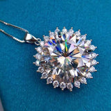 Moissan Diamond Pendant Necklace 13 Carats Women's Matching Accessories