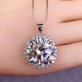 Moissan Diamond Pendant Necklace 13 Carats Women's Matching Accessories