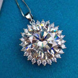 Moissan Diamond Pendant Necklace 13 Carats Women's Matching Accessories