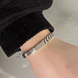 Korea Retro Thick Tank Chain Bracelet Female Heavy Industry Half Chain Bracelet