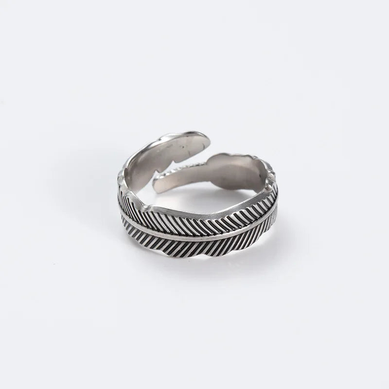Retro Feather Bracelet Ring for Girlfriend Personalized Birthday Gift
