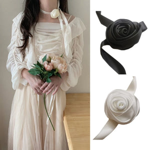 3D Rose Pendant Collarbone Chain Cold Wind Adjustable Dropship