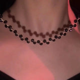 Romantic Crystal Pearl Clavicle Necklace Female Jewelry